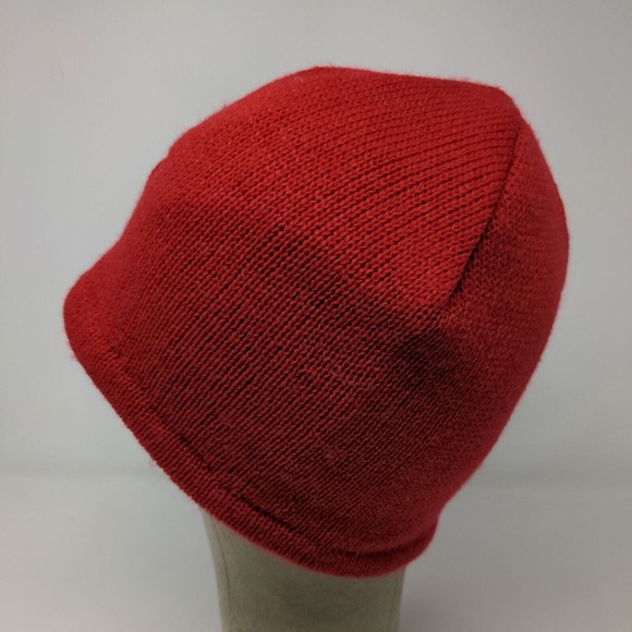 CLIF Bar Men's Knit Beanie Hat Red Embroidered Logo 100% Acrylic - Picture 5 of 13